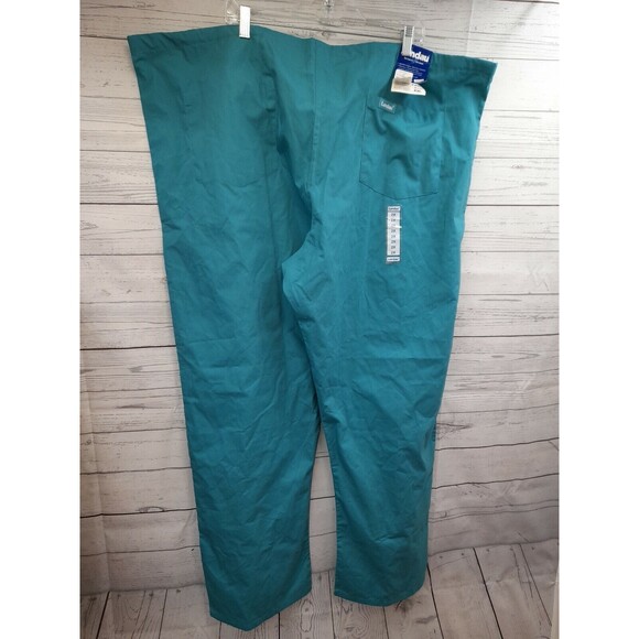 Landau Essentials Unisex Drawstring Scrub Pants Green Sz 2XL XXL Pockets - Picture 3 of 9